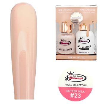 NUDES Gel Polish / Nail Lacquer DUO BUTTER MILK # 23