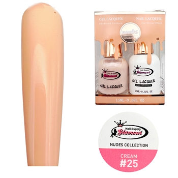 NUDES Gel Polish / Nail Lacquer DUO CREAM # 25