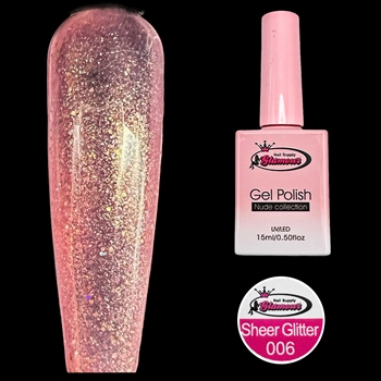 NUDE COLLECTION Gel Polish  SHEER GLITTER # 006