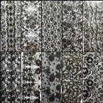 Black Lace Foil Transfer Set (10 designs) #06