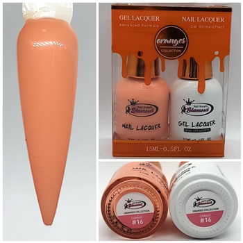 ORANGES Gel Polish / Nail Lacquer DUO CARROT # 16