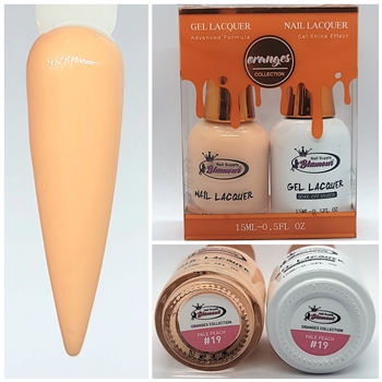 ORANGES Gel Polish / Nail Lacquer DUO PALE PEACH # 19