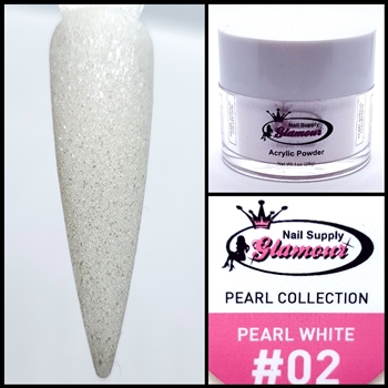 Glamour PEARL Acrylic collection PEARL WHITE 1 oz #02
