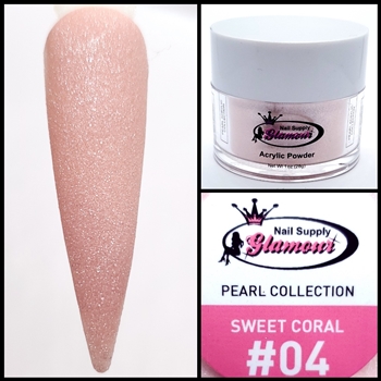 Glamour PEARL Acrylic collection SWEET CORAL 1 oz #04