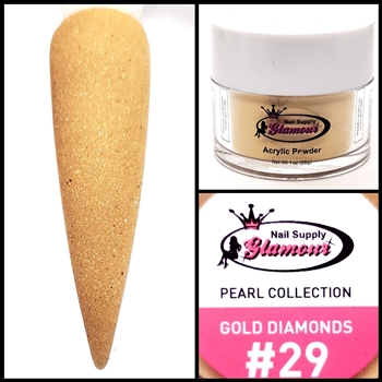 Glamour PEARL Acrylic collection GOLD DIAMONDS 1 oz #29