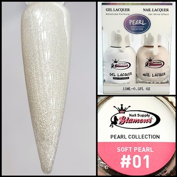 PEARL Gel Polish / Nail Lacquer DUO SOFT PEARL #01