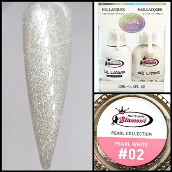 PEARL Gel Polish / Nail Lacquer DUO PEARL WHITE #02