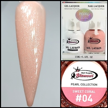 PEARL Gel Polish / Nail Lacquer DUO SWEET CORAL #04