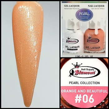 PEARL Gel Polish / Nail Lacquer DUO ORANGE AND BEAUTIFUL #06