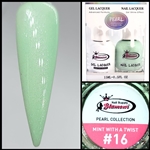 PEARL Gel Polish / Nail Lacquer MINT WITH A TWIST #16