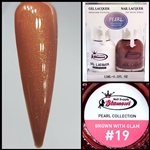 PEARL Gel Polish / Nail Lacquer BROWN WITH GLAM #19