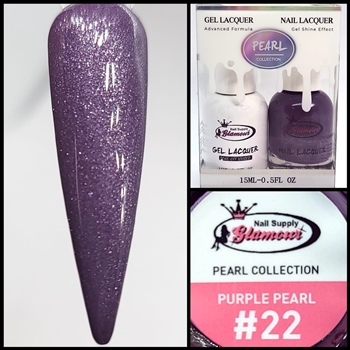 PEARL Gel Polish / Nail Lacquer PURPLE PEARL #22