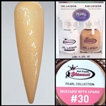 PEARL Gel Polish / Nail Lacquer MUSTARD WITH SPARK #30