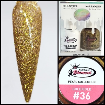 PEARL Gel Polish / Nail Lacquer GOLD GOLD #36