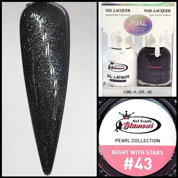 PEARL Gel Polish / Nail Lacquer NIGHT WITH STARS #43