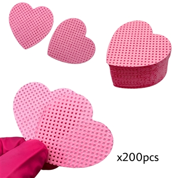 Pink HEART LINT-FREE Nail Wipes 200 pcs