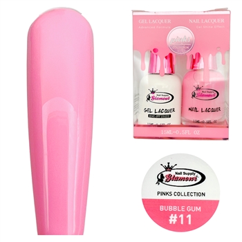 PINKS Gel Polish / Nail Lacquer DUO BUBBLE GUM # 11