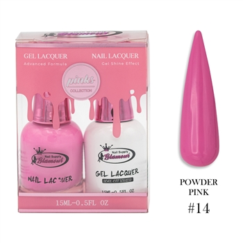 PINKS Gel Polish / Nail Lacquer DUO JUST RIGHT # 14