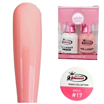 PINKS Gel Polish / Nail Lacquer DUO BRICK # 17