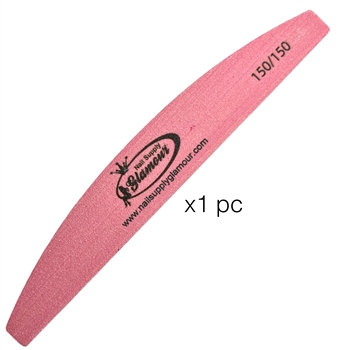 PINK Nail Files HALF-MOON 150/150 (1 pc)