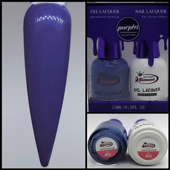 PURPLES Gel Polish / Nail Lacquer DUO IRIS # 02