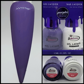 PURPLES Gel Polish / Nail Lacquer DUO PERFECT PURPLE # 06