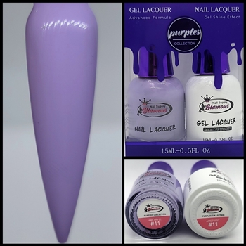 PURPLES Gel Polish / Nail Lacquer DUO AMETHYST # 11