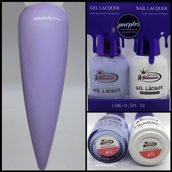 PURPLES Gel Polish / Nail Lacquer DUO LILAC # 13