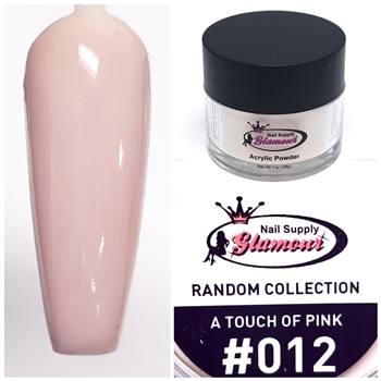 Glamour RANDOM Acrylic collection A TOUCH OF PINK  1oz #012