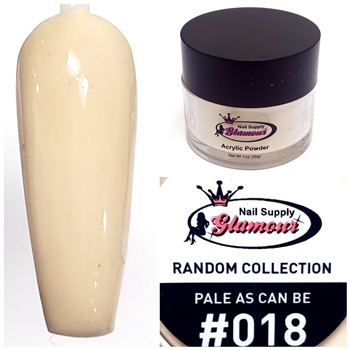 Glamour RANDOM Acrylic collection PALE AS CAN BE 1oz #018