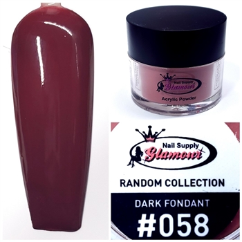 Glamour RANDOM Acrylic collection DARK FONDANT 1oz #058