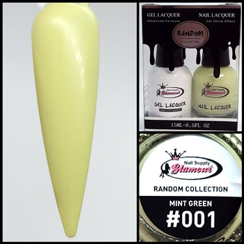 RANDOM Gel Polish / Nail Lacquer DUO MINT GREEN #1