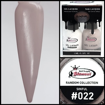 RANDOM Gel Polish / Nail Lacquer DUO SINFUL #22