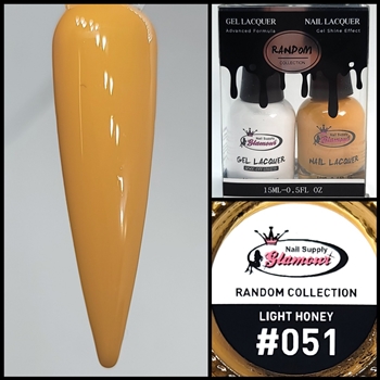 RANDOM Gel Polish / Nail Lacquer DUO LIGHT HONEY #51