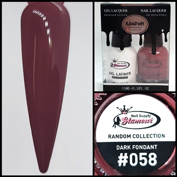 RANDOM Gel Polish / Nail Lacquer DUO DARK FONDANT #58