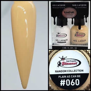 RANDOM Gel Polish / Nail Lacquer DUO PLAIN AS CAN BE #60