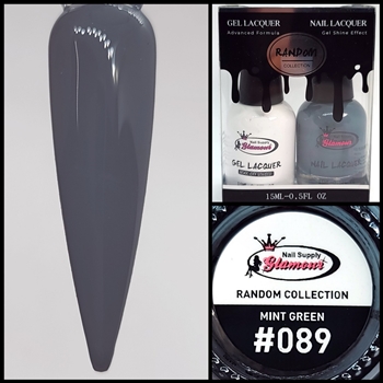 RANDOM Gel Polish / Nail Lacquer DUO MINT GREEN #89