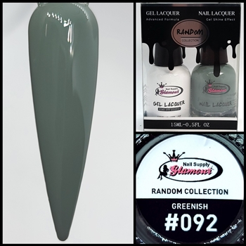 RANDOM Gel Polish / Nail Lacquer DUO GREENISH #92