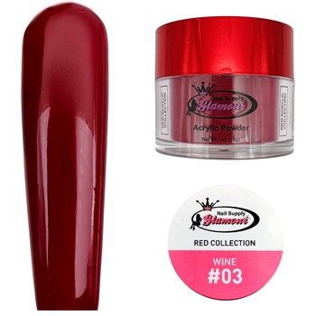 Glamour RED Acrylic collection WINE 1 oz #03