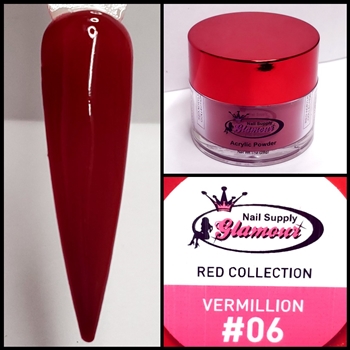 Glamour RED Acrylic collection VERMILLION 1 oz #06
