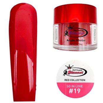 Glamour RED Acrylic collection SO IN LOVE 1 oz #19