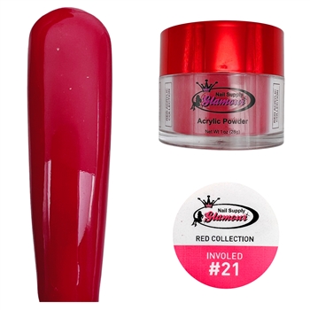 Glamour RED Acrylic collection INVOLED 1 oz #21