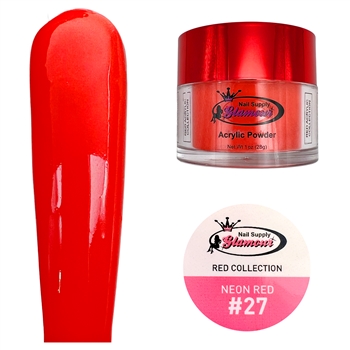 Glamour RED Acrylic collection NEON RED 1 oz #27