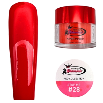 Glamour RED Acrylic collection STOP ME 1 oz #28