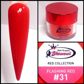 Glamour RED Acrylic collection FLASHING RED 1 oz #31