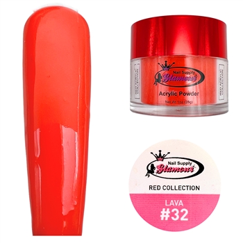 Glamour RED Acrylic collection LAVA 1 oz #32