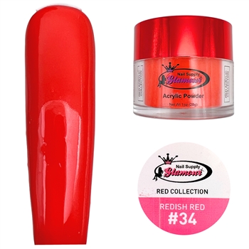 Glamour RED Acrylic collection REDISH RED 1 oz #34
