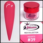 Glamour RED Acrylic collection HEARTS 1 oz #39