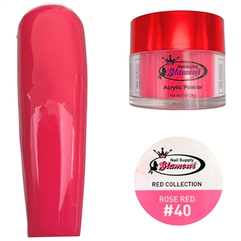 Glamour RED Acrylic collection ROSE RED 1 oz #40