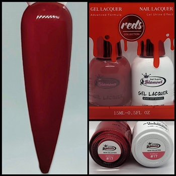 REDS Gel Polish / Nail Lacquer DUO SCARLET # 17